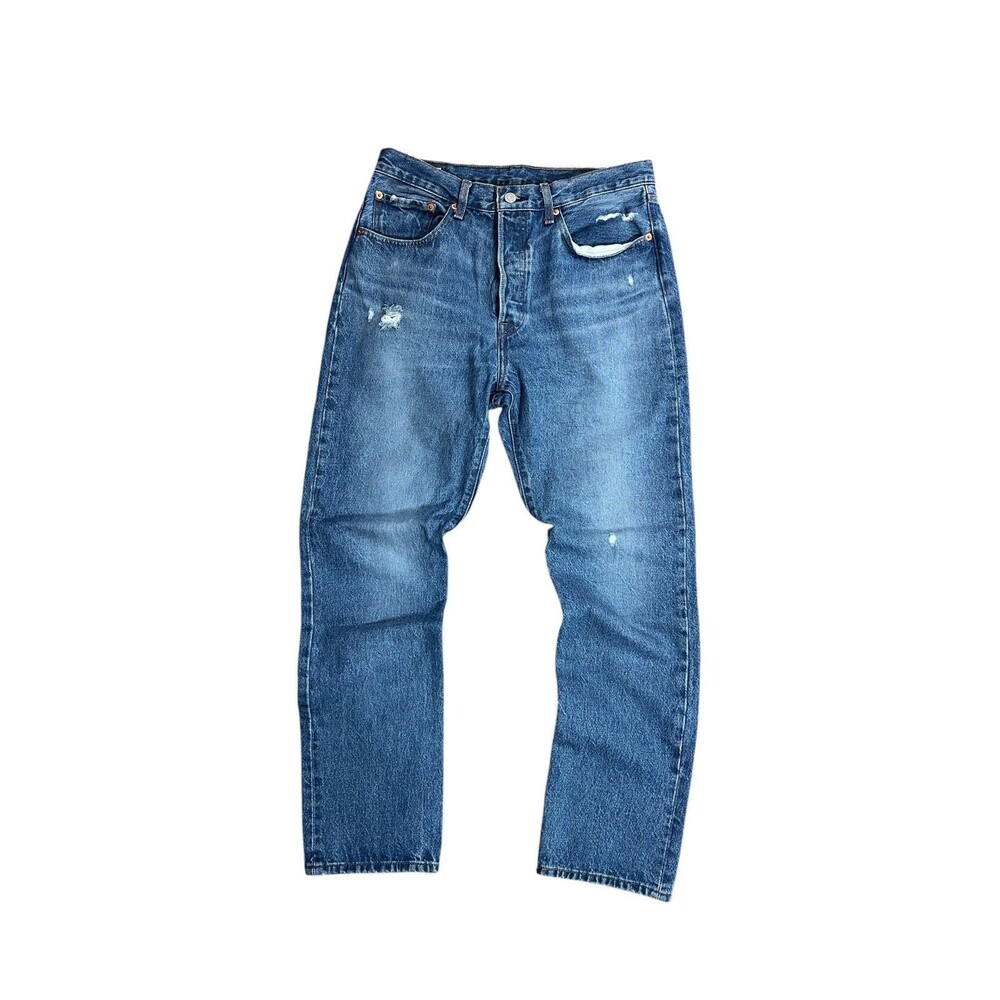 Levi’s 501 Premium Distressed Straight Leg Denim Jeans Men’s W30 L30